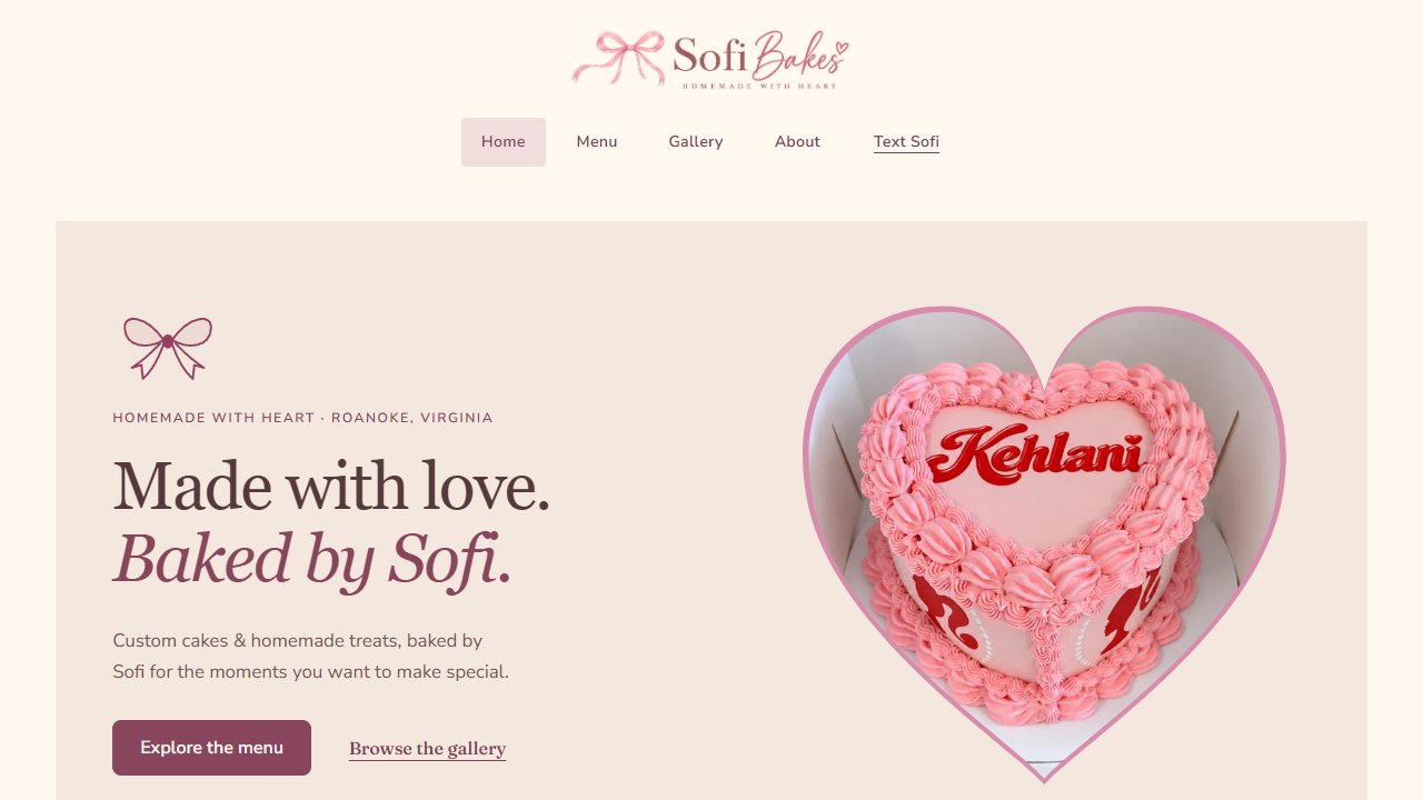 Sofi Bakes — Desktop