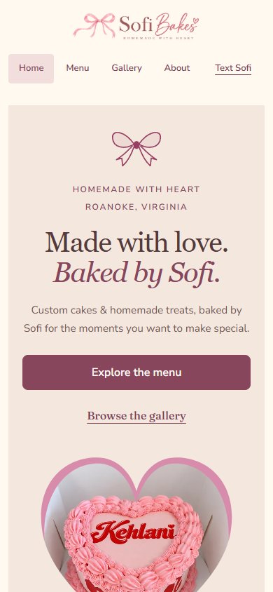 Sofi Bakes — Mobile